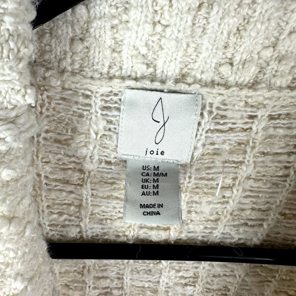 JOIE Neutral Cream Nordic Printed Open Longline Cardigan Size Medium - Picture 2 of 5